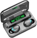Auriculares TWS impermeable F9, caja de carga con pantalla de batería