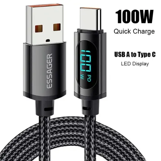 Cable USB tipo C Super Charge 66W/100W cargador rápido